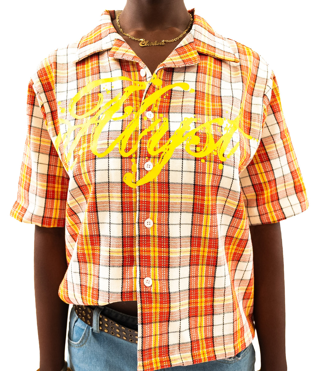 ALYST SHORT SLEEVE FLANNEL - RED