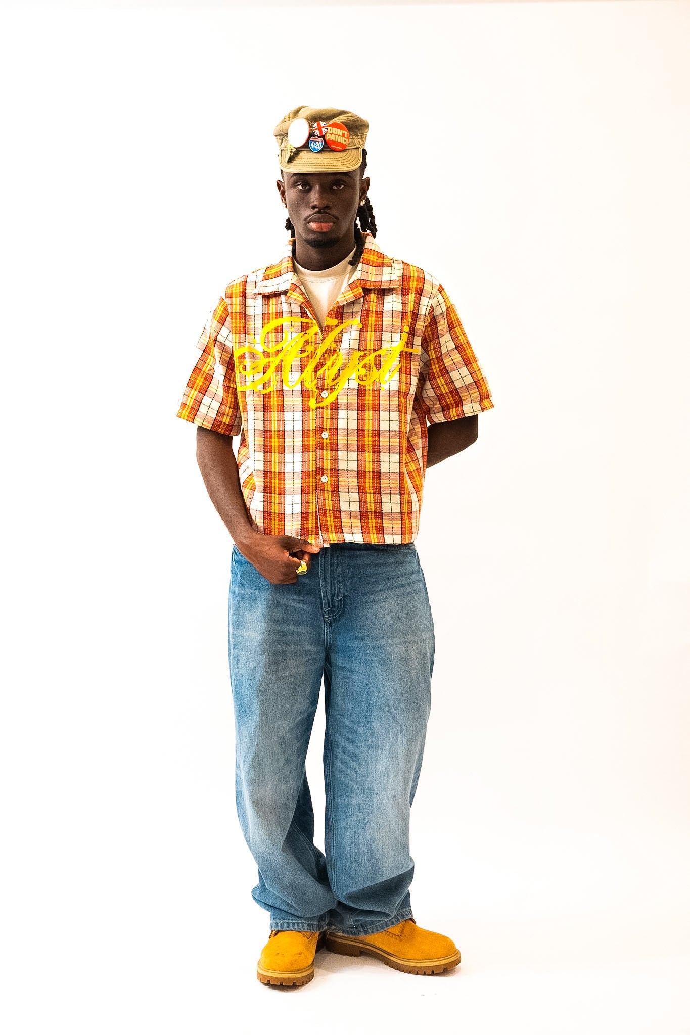 ALYST SHORT SLEEVE FLANNEL - RED